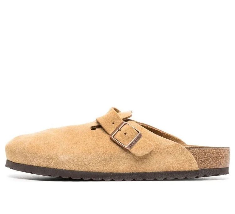 Birkenstock Boston Suede Leather 'Latte Cream'