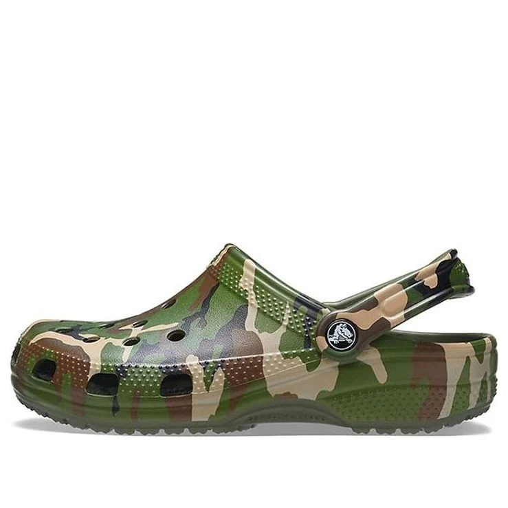 Crocs Beach Army Green Camouflage Sandals