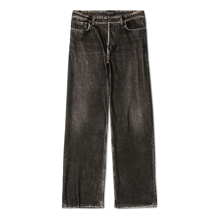 Balenciaga Denim Trompe L'oeil Pants 'Black'