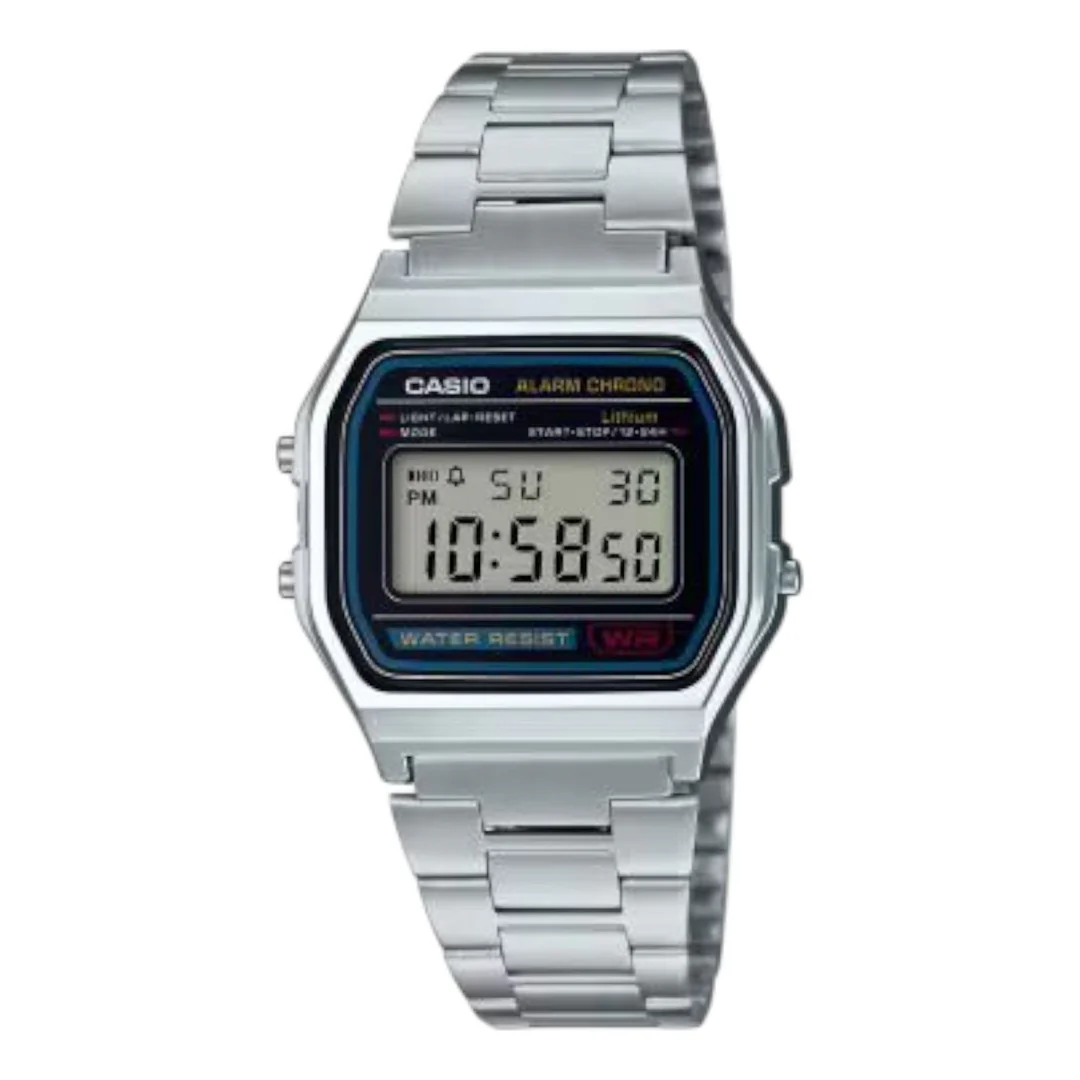 CASIO Vintage Water Resistant Stainless Steel Band LED Light “Silver”
