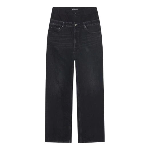 Balenciaga Double Waistband Pants 'Black'