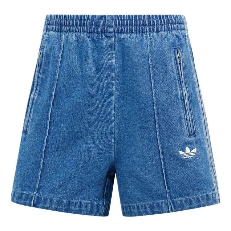 adidas (WMNS) adidas Adicolor Denim Firebird Shorts Asia Sizing 'Blue'
