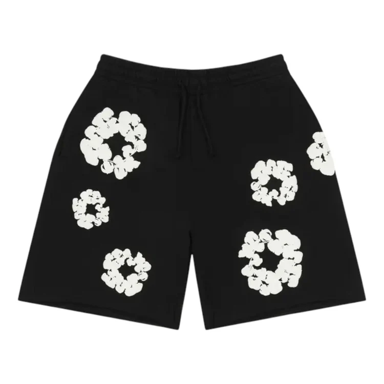 Denim Tears Cotton Wreath Sweatshorts 'Black'