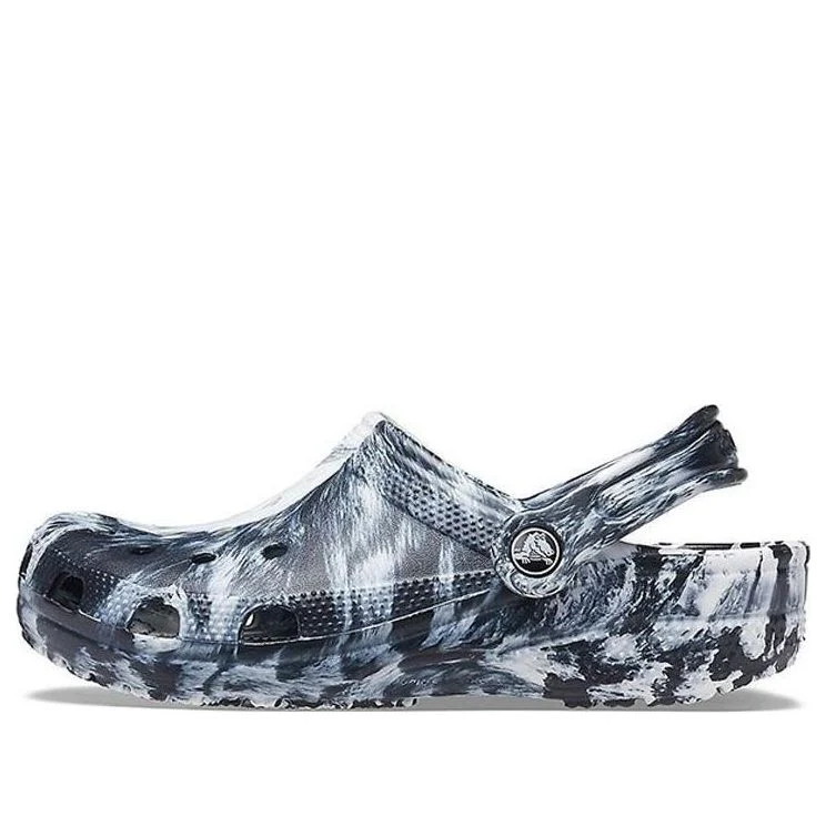 Crocs-Beach Marble Unisex Black White Sandals 'Black White'