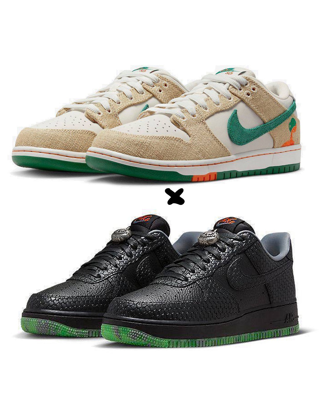 Nike SB Dunk Low "Jarritos" X. Nike Air Force 1 Low Premium "Halloween"