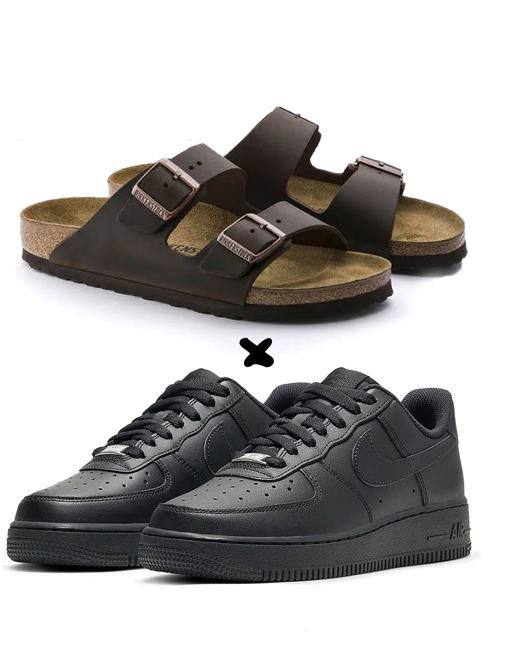 Birkenstock Arizona  “Brown”  X. Nike Air Force 1 Low “Black”