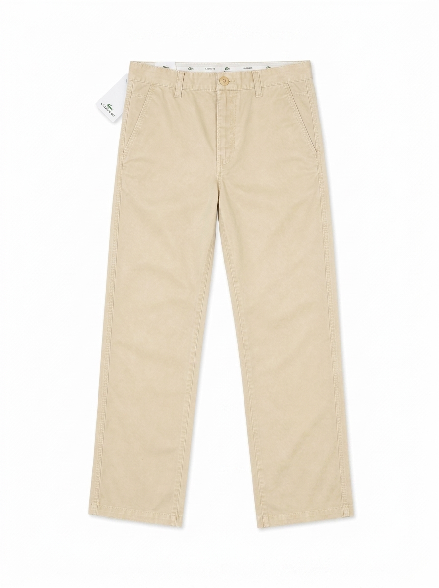 Lacoste Straight Fit Cotton Twill Chino Pants