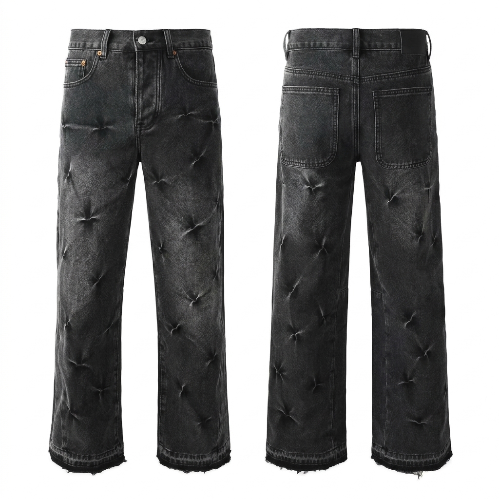 Purple Brand Pinched Wide-Leg Jeans