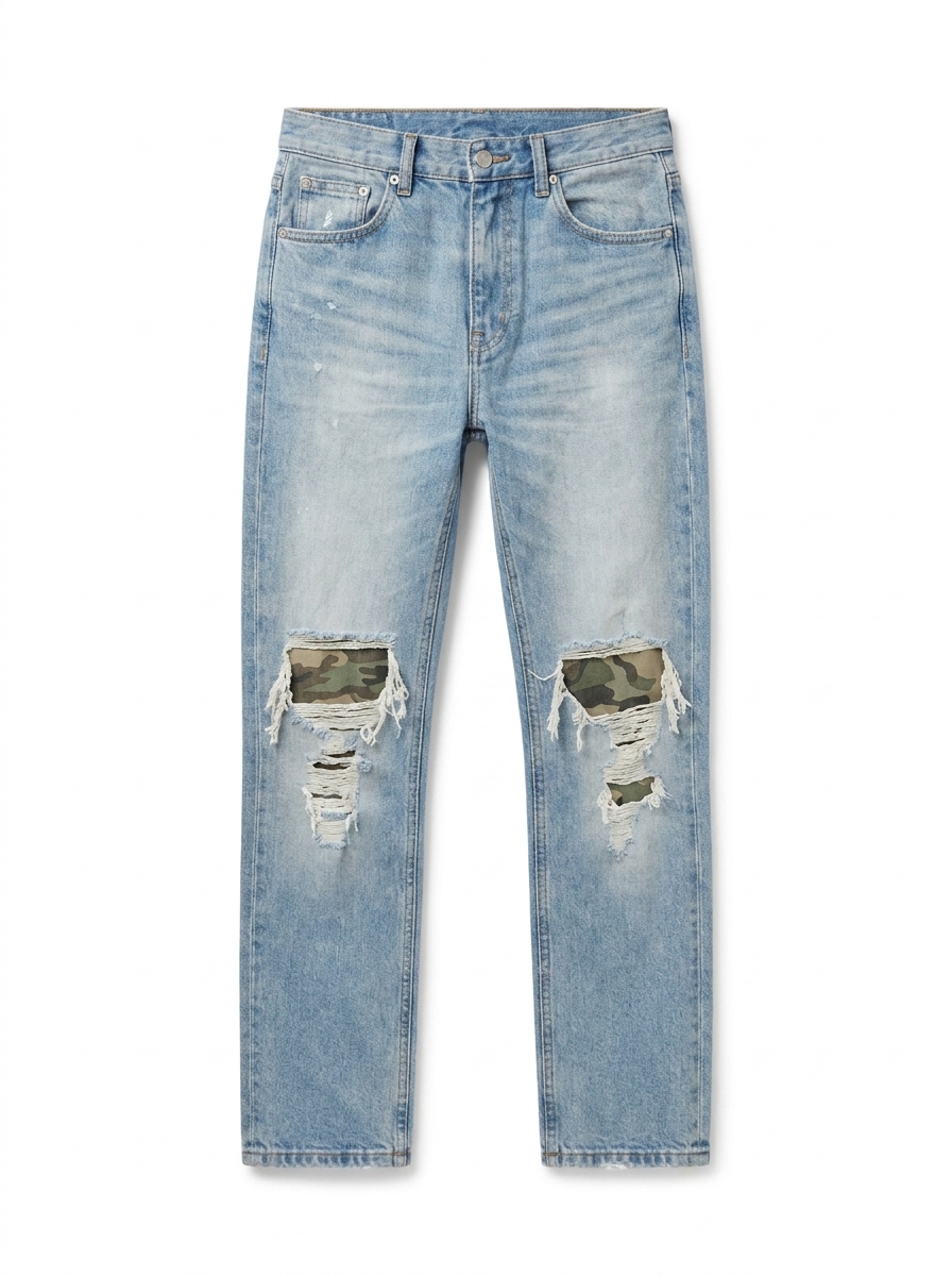 AMIRI MX1 Camo Jeans Light Indigo